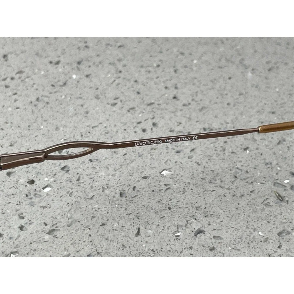 Luxottica LU 2257 T126 Eyeglasses Frames ONLY Brown half rim 53-18-135 Italy